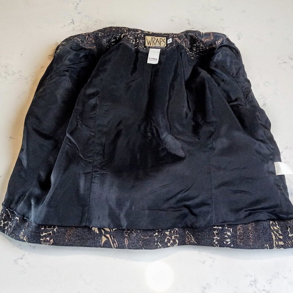 Wraps by Canvasbacks Rabbit Trim Print Jacket - Picture 8 of 10